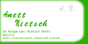 anett nietsch business card